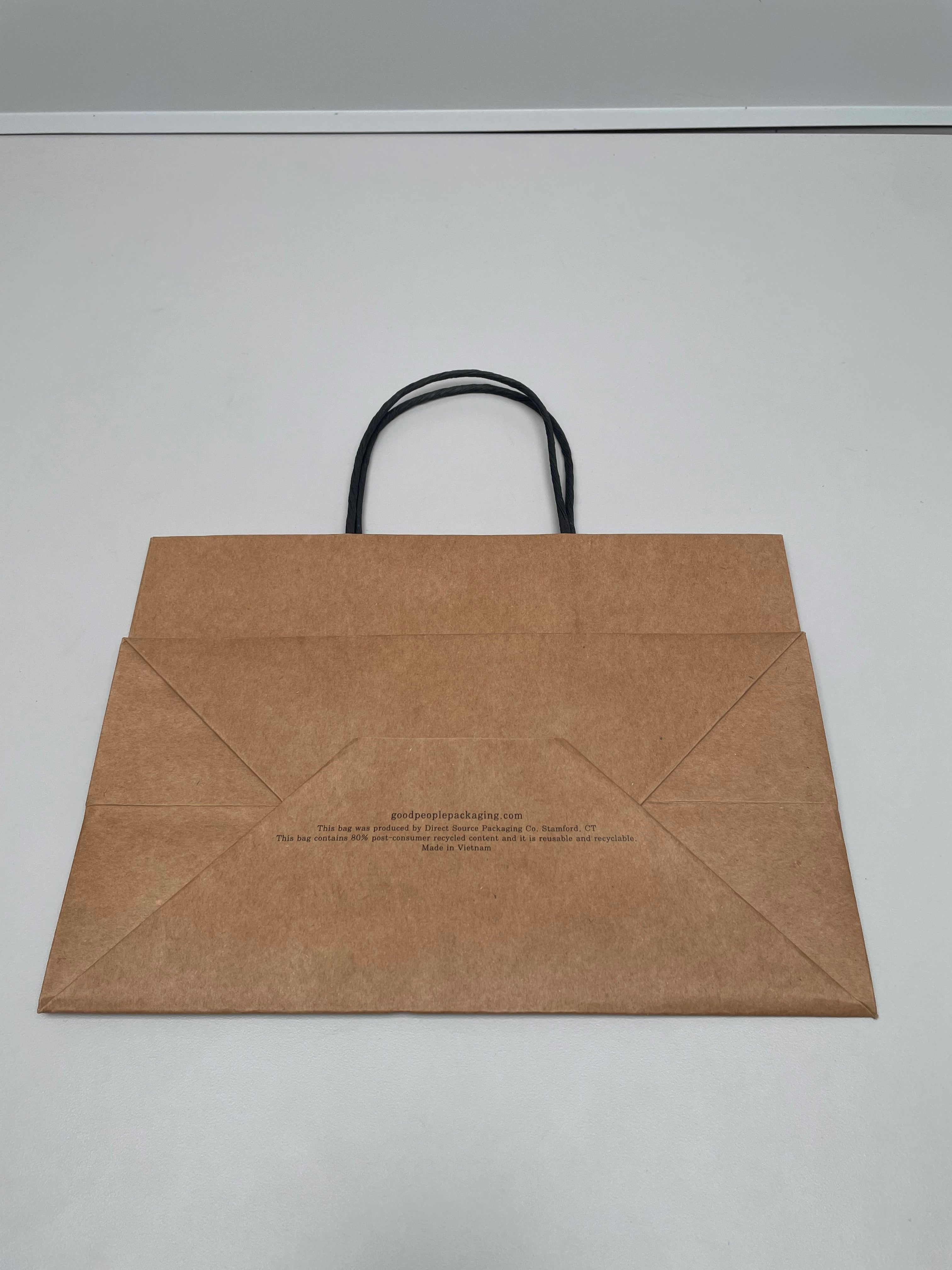Blank Paper Caddy Bag ($100 for case of 100 bags)